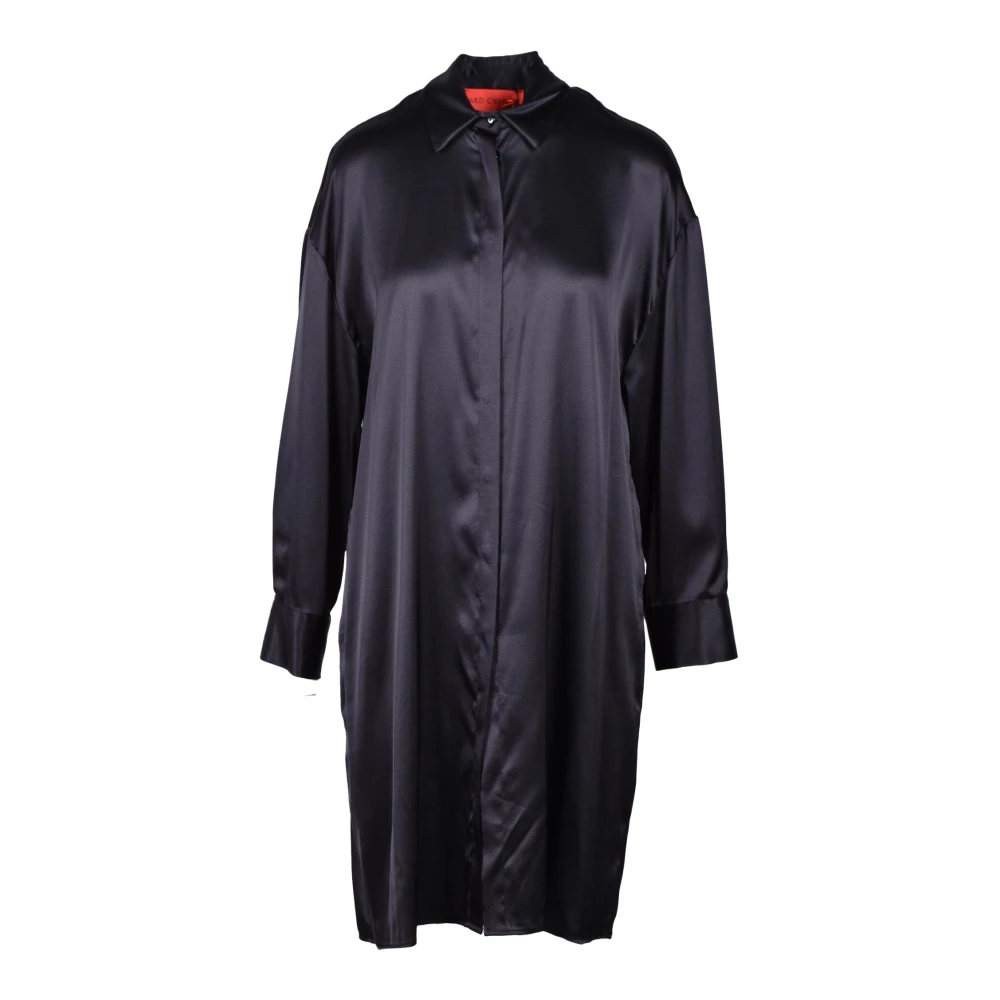 Wild Cashmere Zijde Elastaan Shirt Black Dames