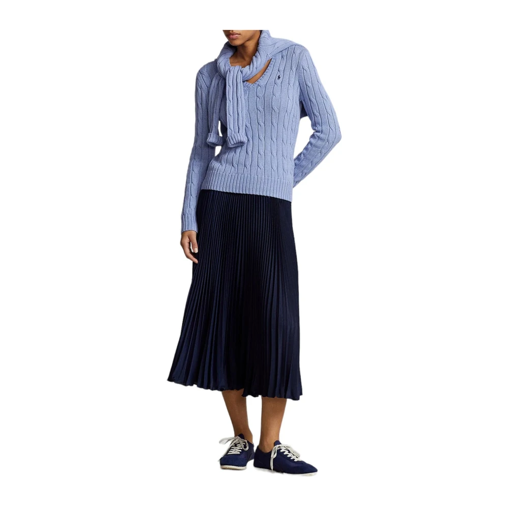 Polo Ralph Lauren Blauwe Kimberly Lange Mouw Pullover Blue Dames