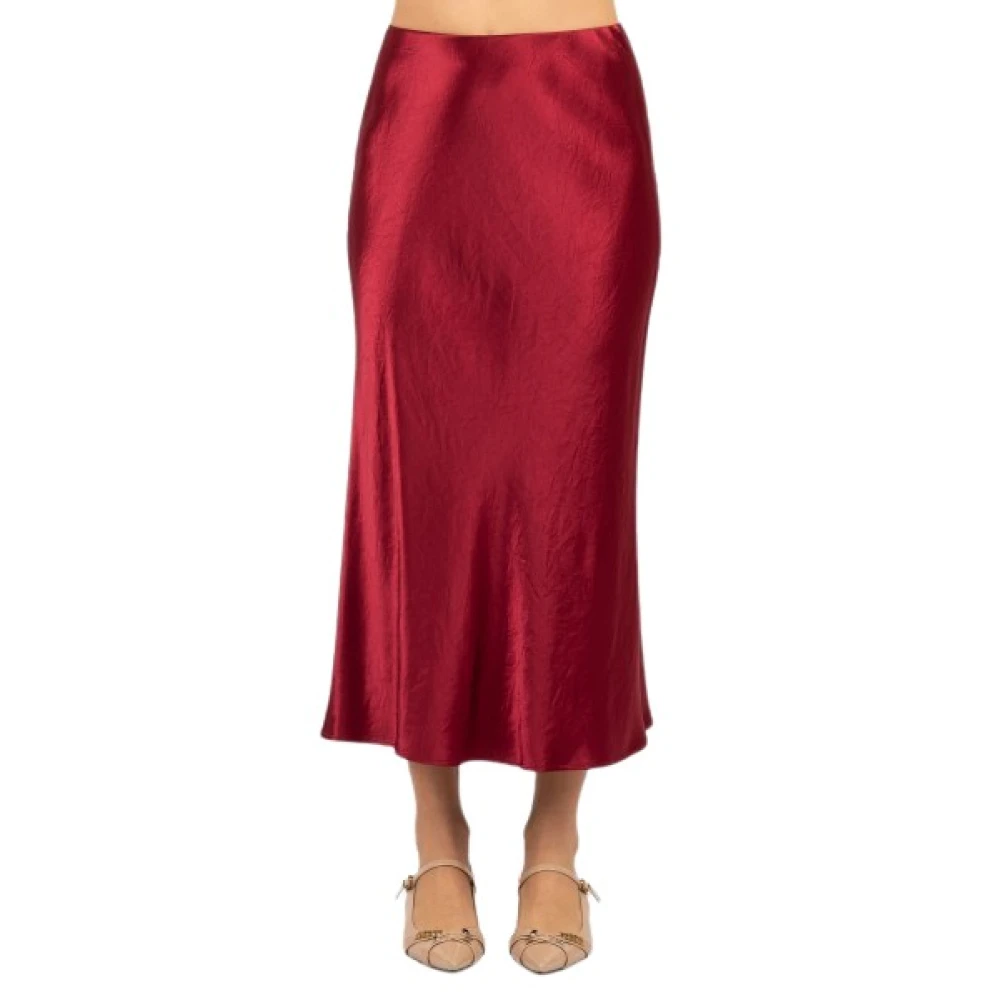 Max Mara Studio Vrouw Rood Rokken Dames, S, Alessio Midi Rok