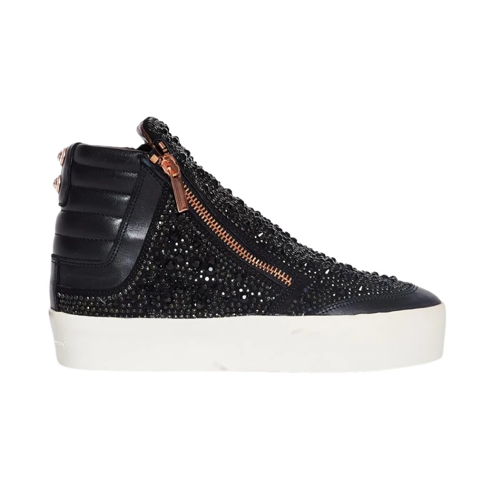 Alexander Smith Hoge Swarovski Kristalversierde Schoen Dames Schoenen Zwart