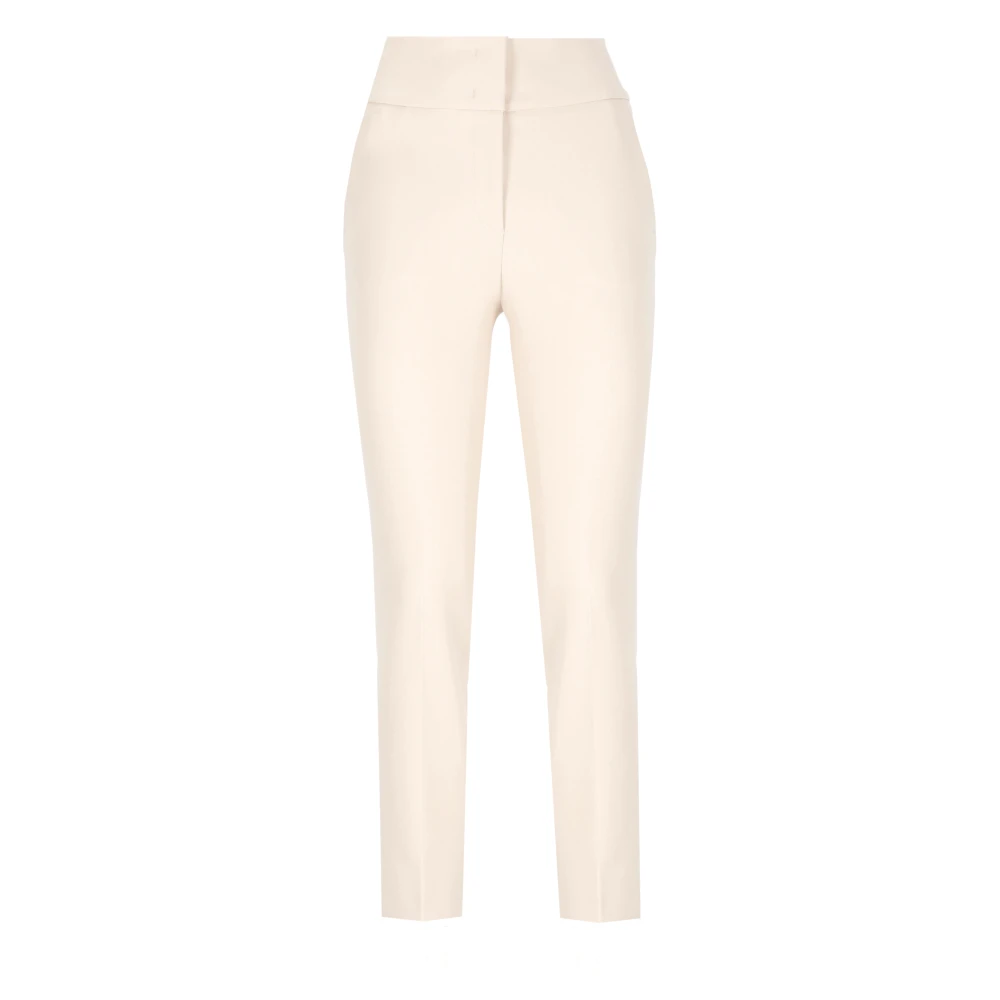 PESERICO Ivoor Katoenmix Broek met Zakken Beige Dames