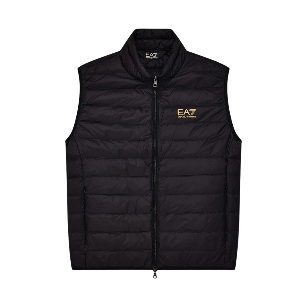 Emporio Armani Ea7 , Waistcoats, Male, Black, Xl, Core Identity Packable Gilet - Image 3