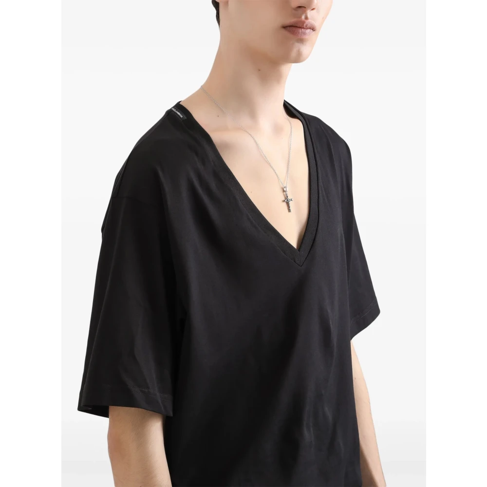 Dolce & Gabbana Zwarte T-shirts en Polos Black Heren