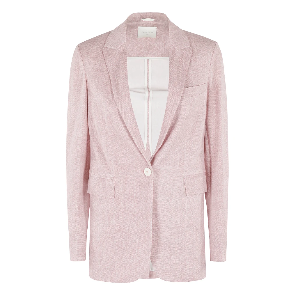 Circolo 1901 Piquet Blazer voor Stijlvolle Look Pink Dames