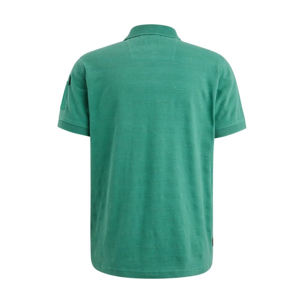 PME Legend Jacquard Piqué Korte Mouw Polo Green Heren