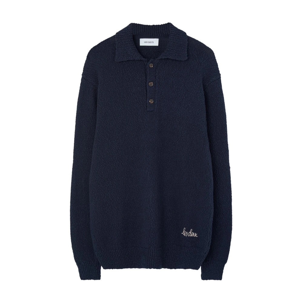 Les Deux Blauwe Knopen Trui Blue Heren