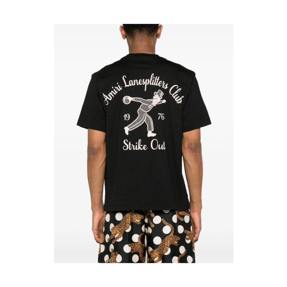 Amiri T-Shirt met Grafische Print en Ronde Hals Black Heren