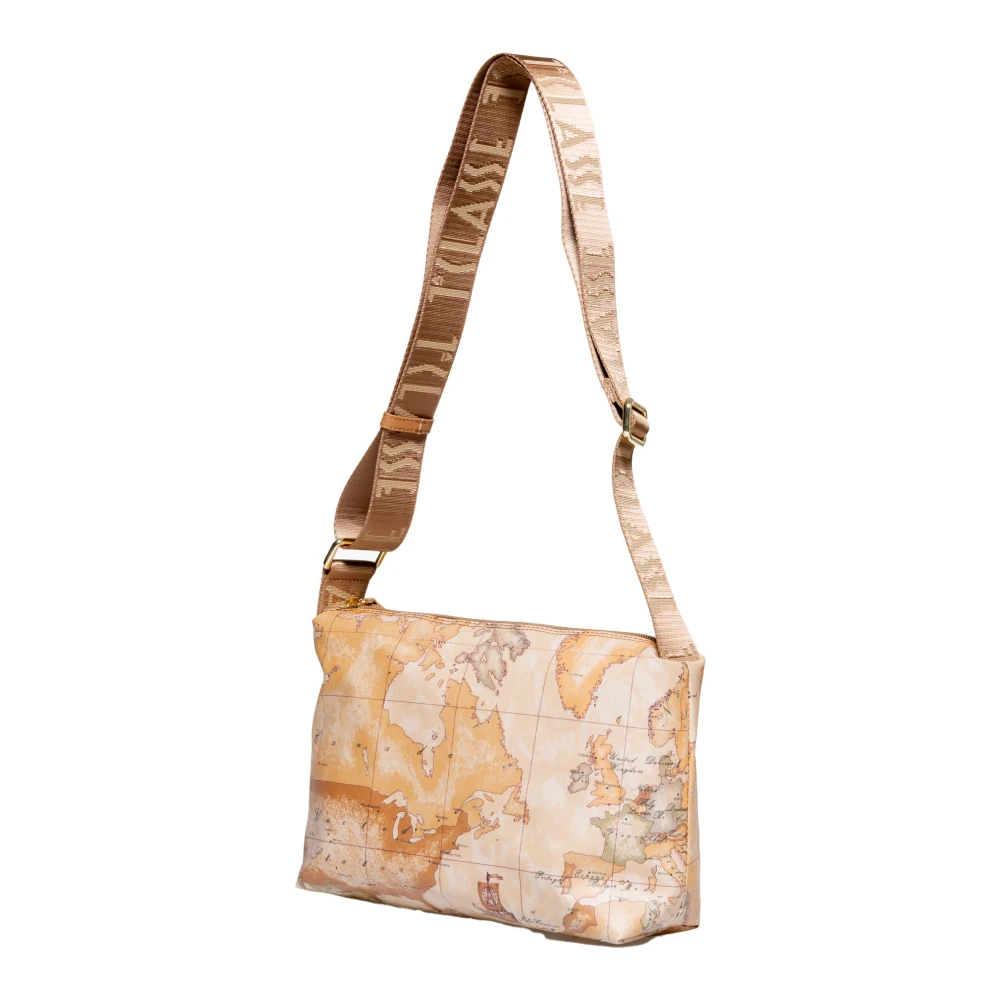 Alviero Martini 1a Classe Geometrisch Patroon Schoudertas Beige Dames