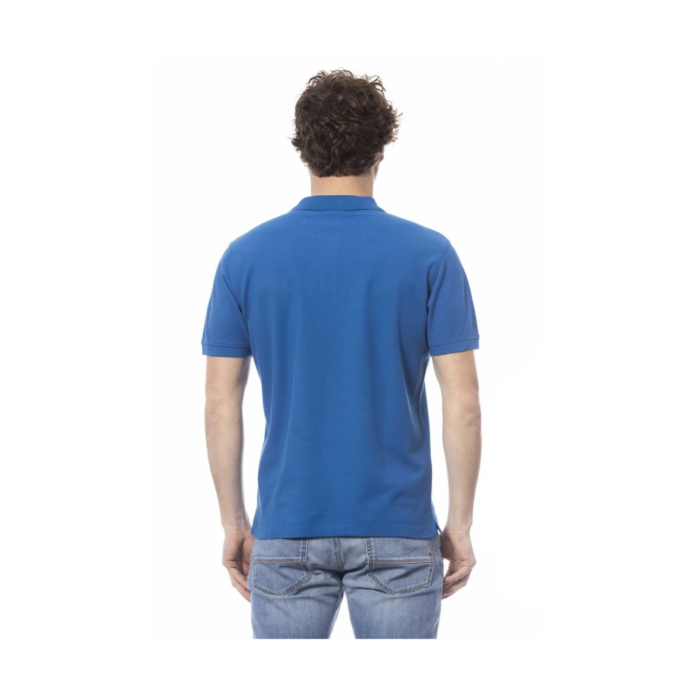 Invicta Blauw Katoenen Poloshirt Korte Mouw Blue Heren