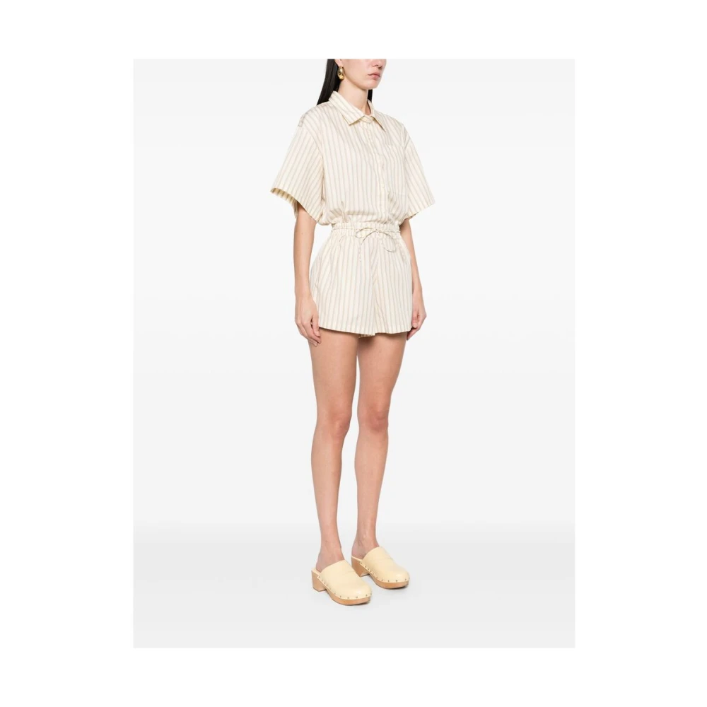 Faithfull the Brand Beige Jumpsuit met Knopen Beige Dames