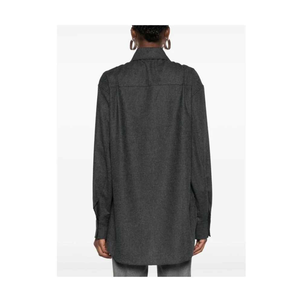 Andamane Grijze Shirt met Spreidkraag Gray Dames