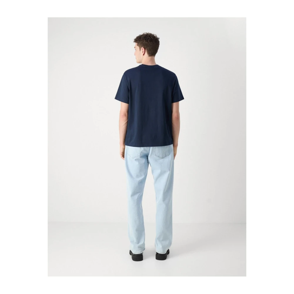 Calvin Klein Blauw Logo Katoenen T-shirt Blue Heren