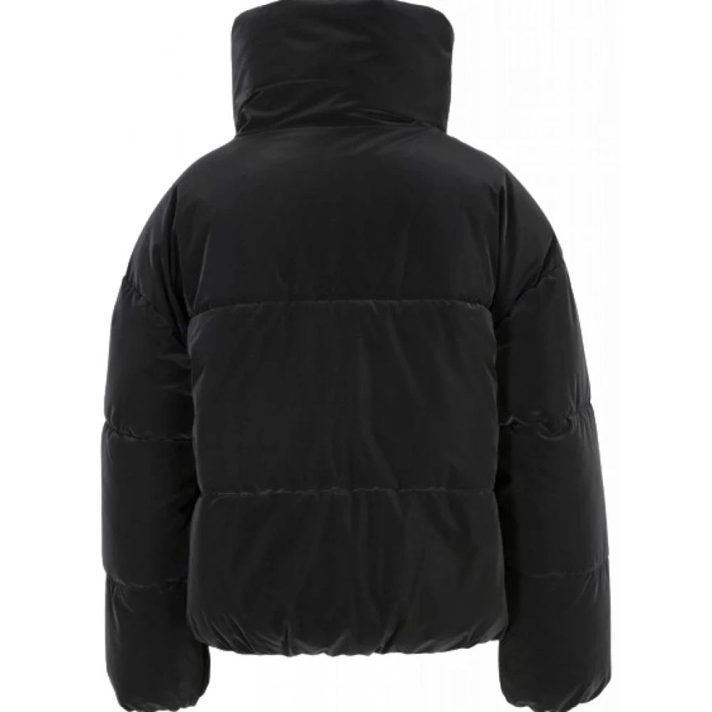 Fila Blauwe Gewatteerde Jas Polyester Winterstijl Black Dames