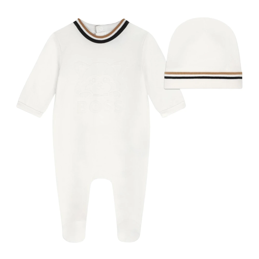 Hugo Boss Vitt Babykläder Set med Mössa White, Pojke