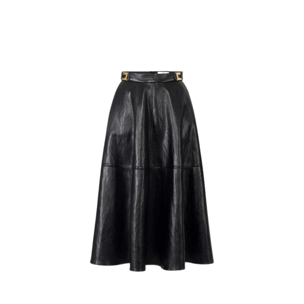 Elisabetta Franchi Women's Black Midi Skirts, Xl, Midi Skirts