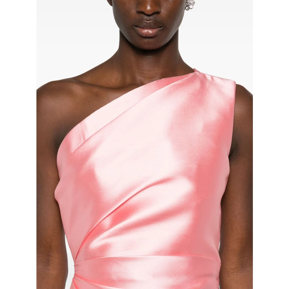 Solace London Roze One-Shoulder Maxi Jurk Pink Dames