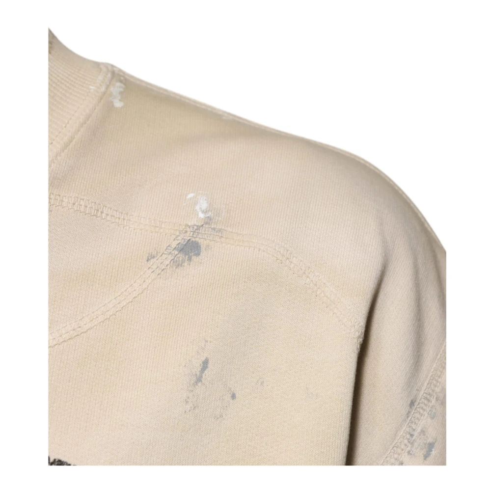 Dolce & Gabbana Beige Mouwloos Katoenen Crew Neck T-shirt Beige Heren