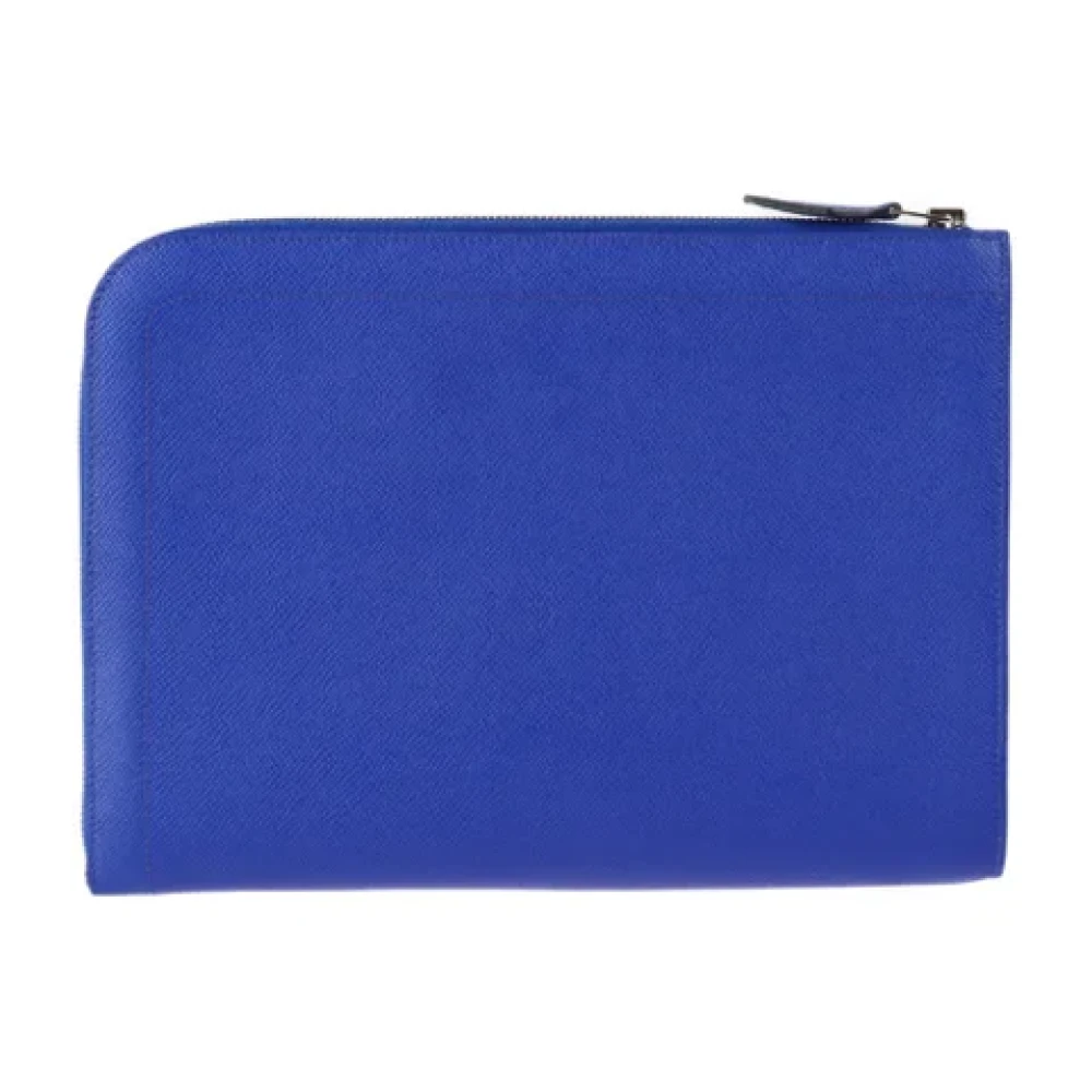 Hermès Vintage Pre-owned Fabric clutches Blue Dames