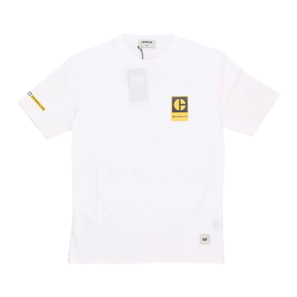 CAT Logo Tee Bone T-Shirt White Heren