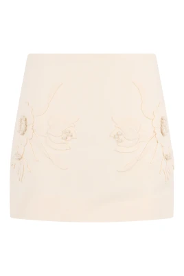 Elegant Ivory Gonna med Blomsterapplikationer