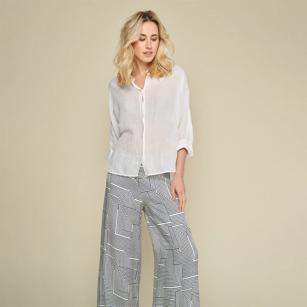 Marie Méro Witte Linnen Oversized Blouse White Dames