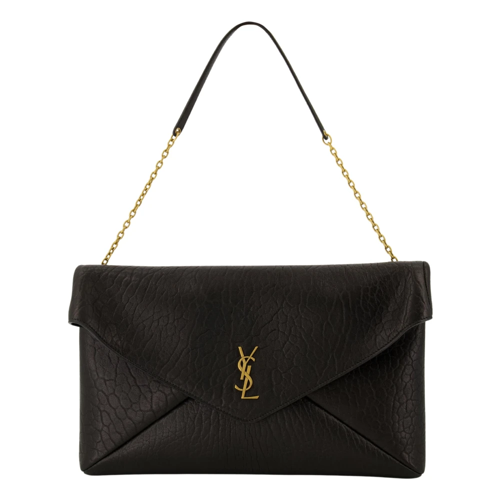 Saint Laurent Women's Black La Pochette Cassandre Large - Shoulder Bags - One Size - Bags