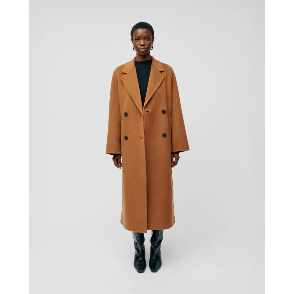 IVY OAK Oversized Wollen Jas in Gemberbruin Brown Dames