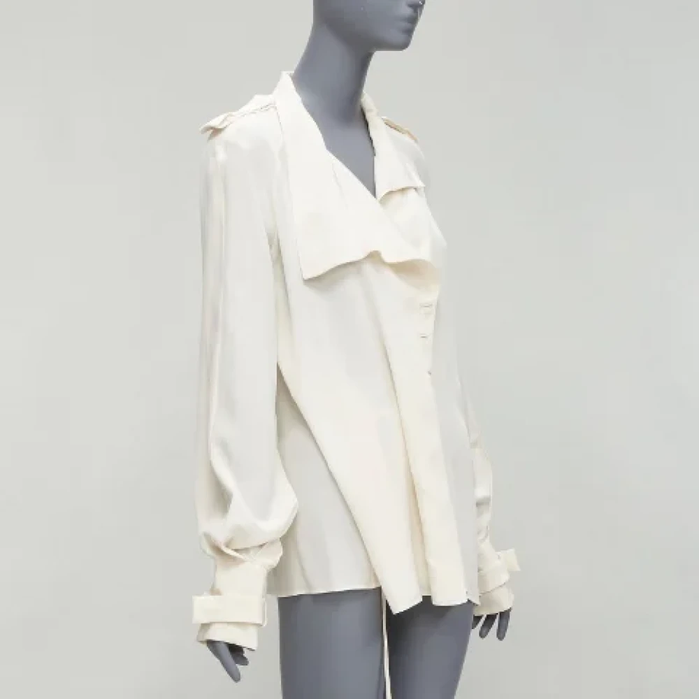 Tom Ford Pre-owned Silk outerwear White Dames
