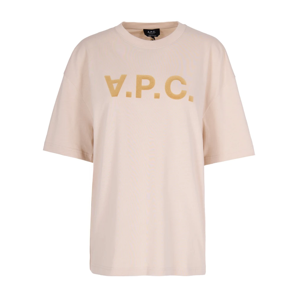 A.p.c. Women's Beige T-Shirts - T-Shirts - M - Tops