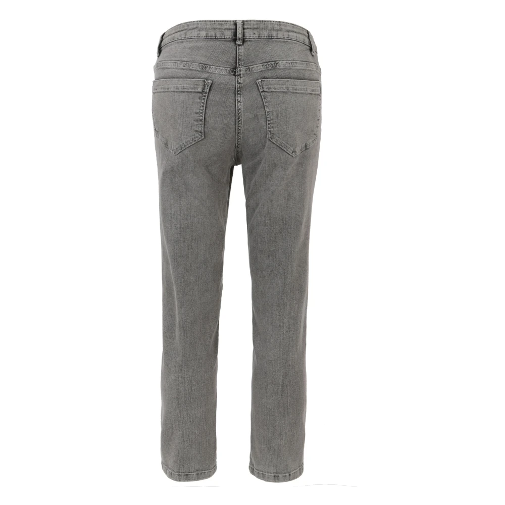 Doris S Slim-Fit Grijze Jeans met Strass Gray Dames