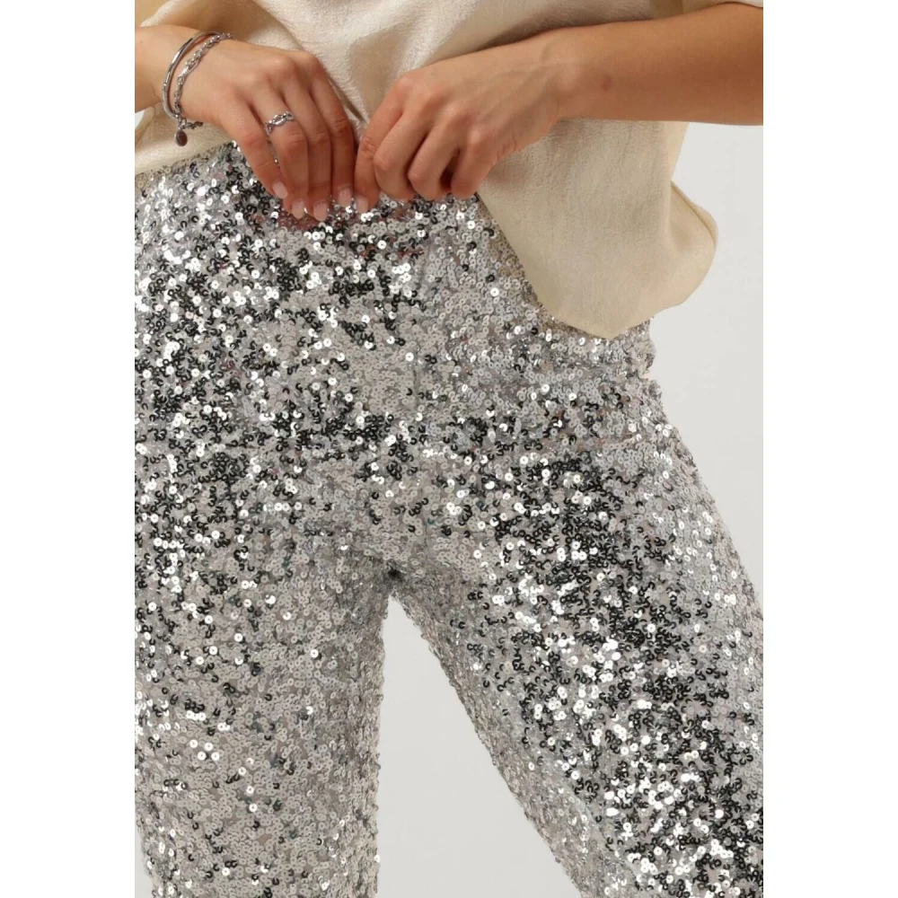 Josh V Flora Paillet Flared Broek Gray Dames