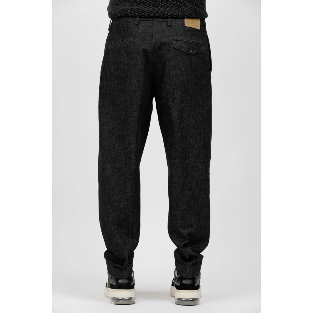 Berwich Wijde Pijp Katoenen Broek Blue Heren