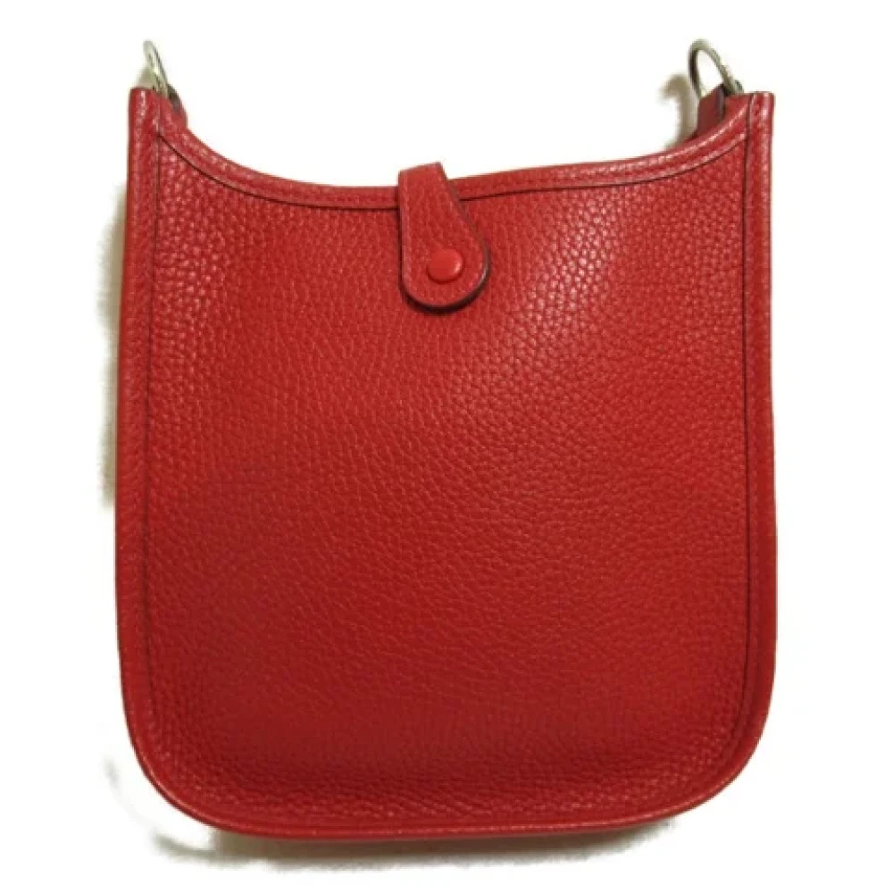 Hermès Vintage Pre-owned Leather crossbody-bags Red Dames