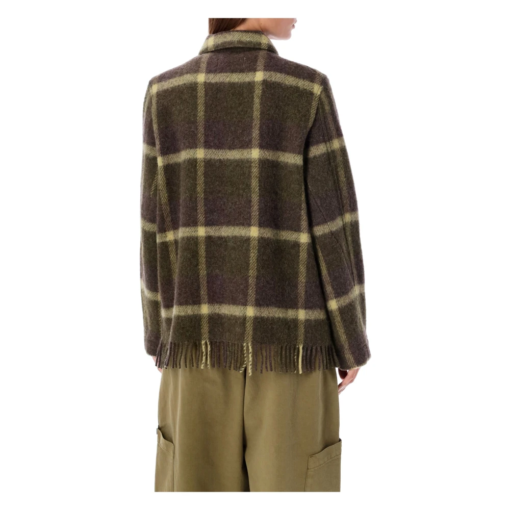 YMC You Must Create Stijlvolle wollen chore-jas bovenkleding Green Dames
