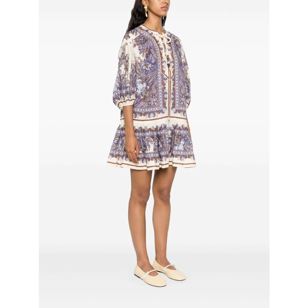 Zimmermann Paisley Eyelet Mini Jurk Multicolor Dames
