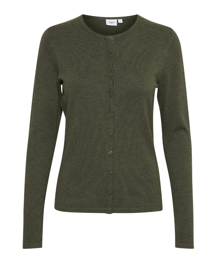 cardigan-melange-vert-avec-col-rond