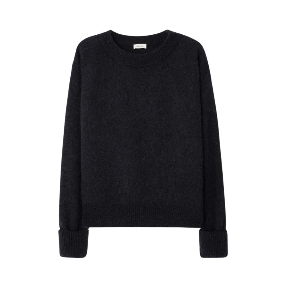 American Vintage Women's Black Vitow Boatneck Jumper - Round-Neck Knitwear - Xs - Knitwear