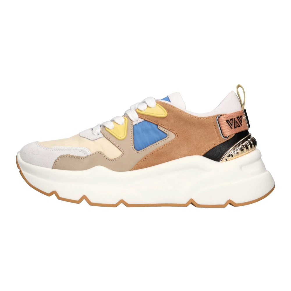Emanuelle Vee Leren en suède sneakers Dames Schoenen Veelkleurig Multicolor