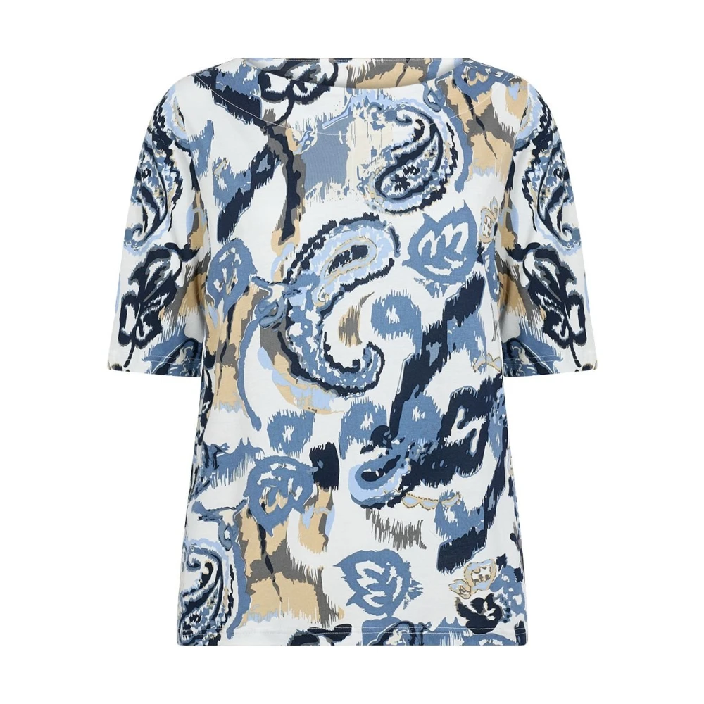 Soyaconcept Blauw Paisley Print Shirt Multicolor Dames