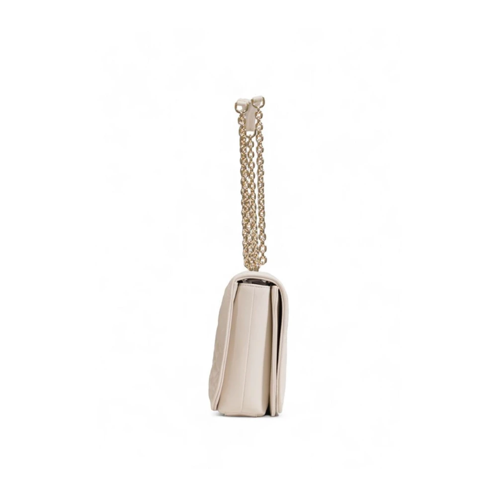 Love Moschino Gestructureerde polyurethaan handtas herfst winter collectie White Dames