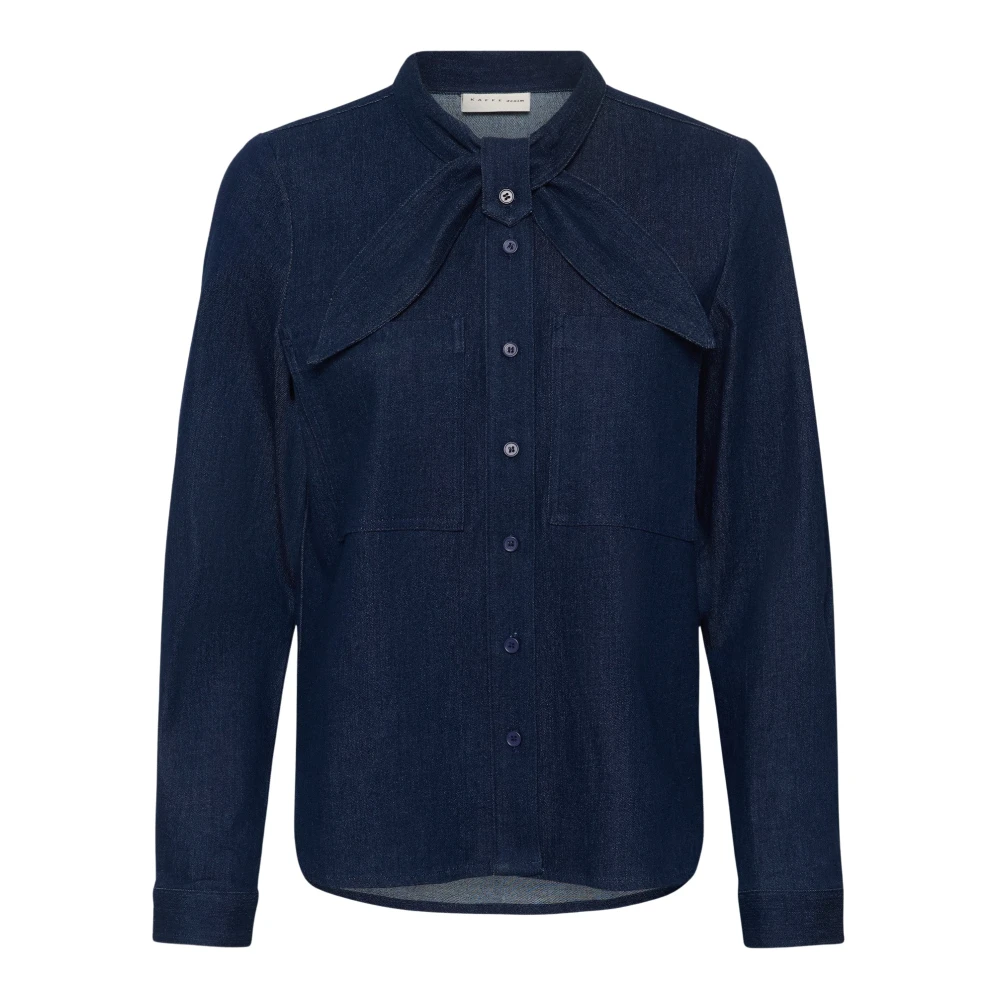 Kaffe Donna Bleu Camicia Da A Maniche Lunghe Karuby - Immagine 2