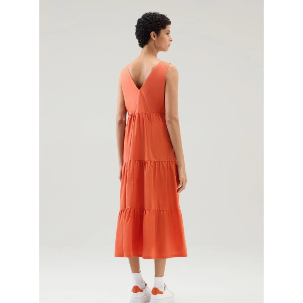 Woolrich Katoenen Casual Shirt Orange Dames
