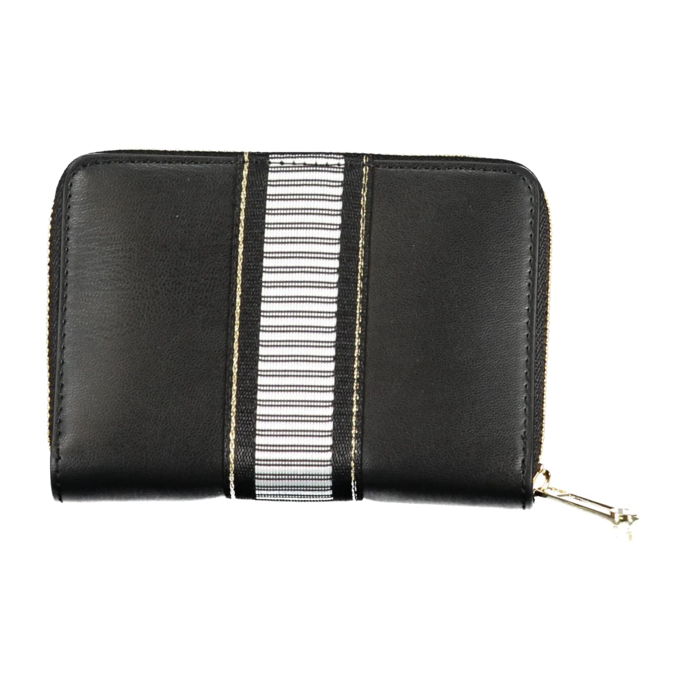 Tommy Hilfiger Damesportemonnee Zwart Contrast Rits Sluiting Black Dames