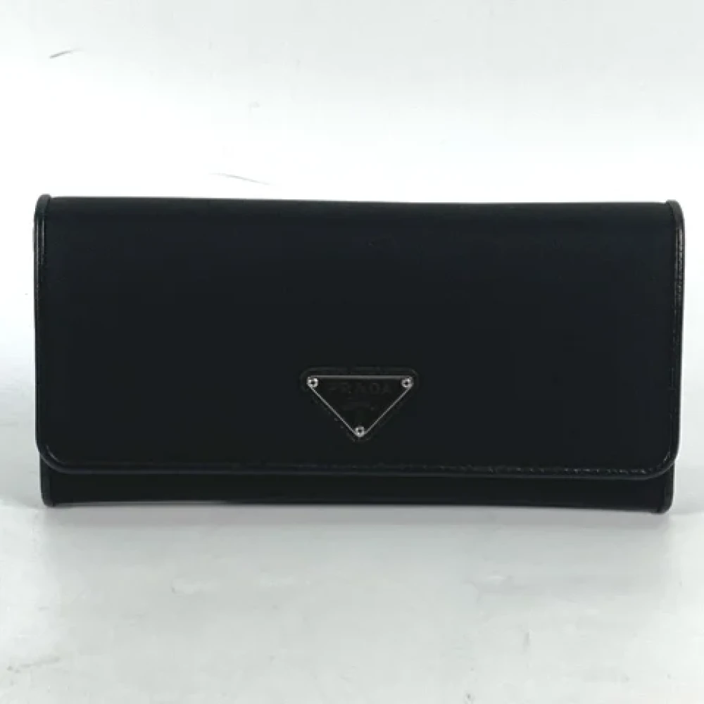 Prada Vintage Pre-owned Fabric wallets Black Dames