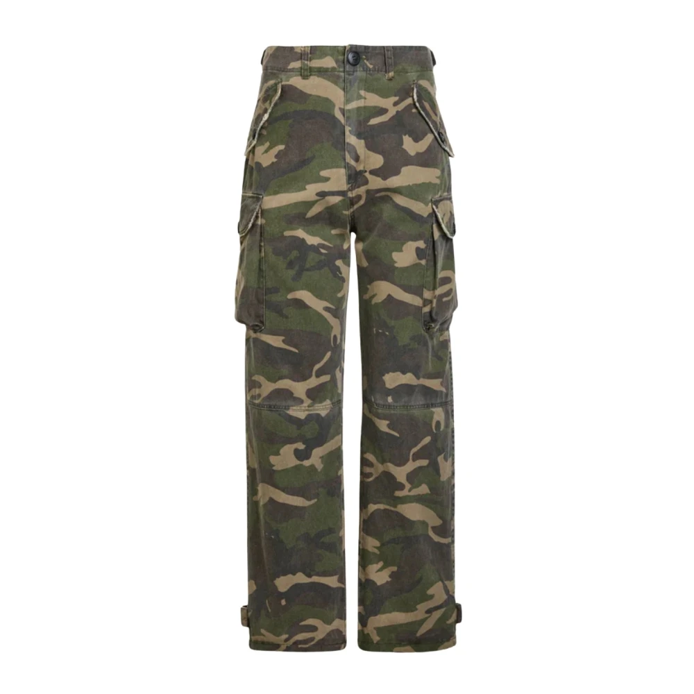 Found Mannelijk Multicolor Broeken Heren, Veelkleurig, W29, Katoen, Camouflage Twill Utility Cargo Broek