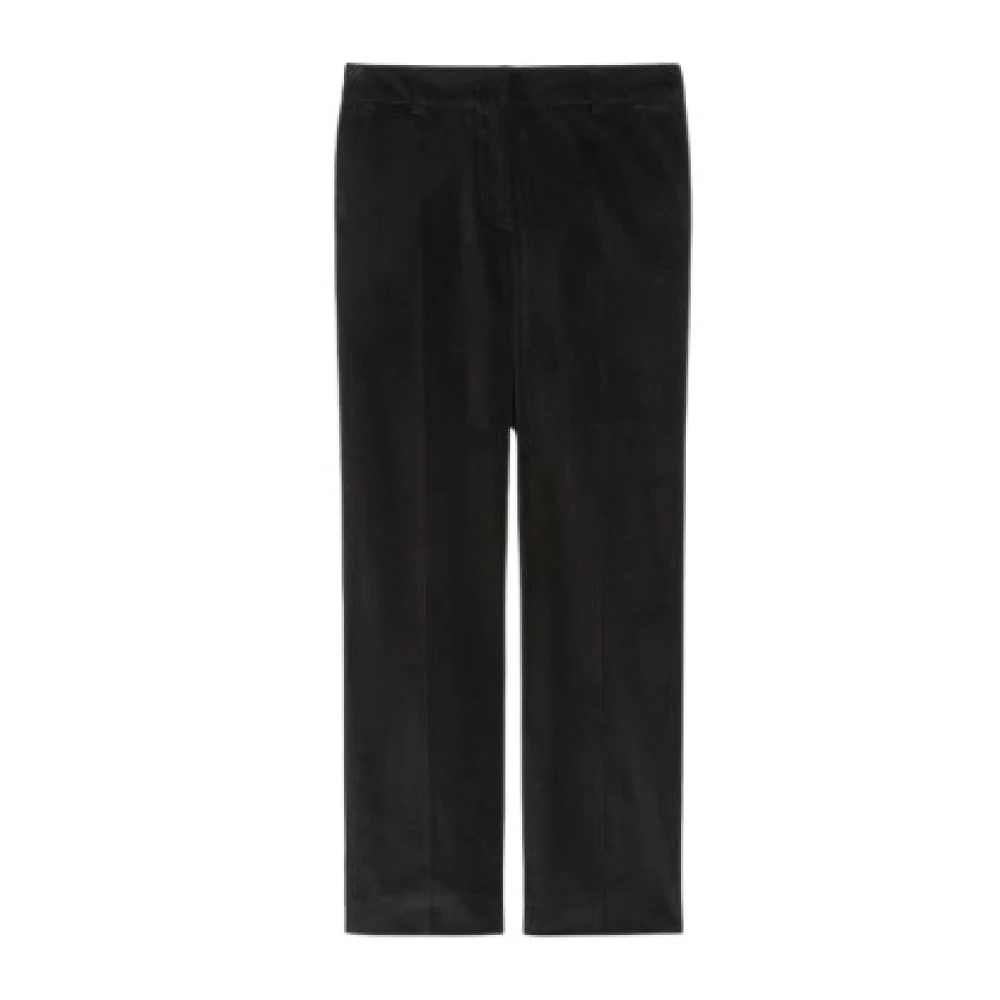 Max Mara Weekend Zwarte Corduroy Flared Broek Black Dames
