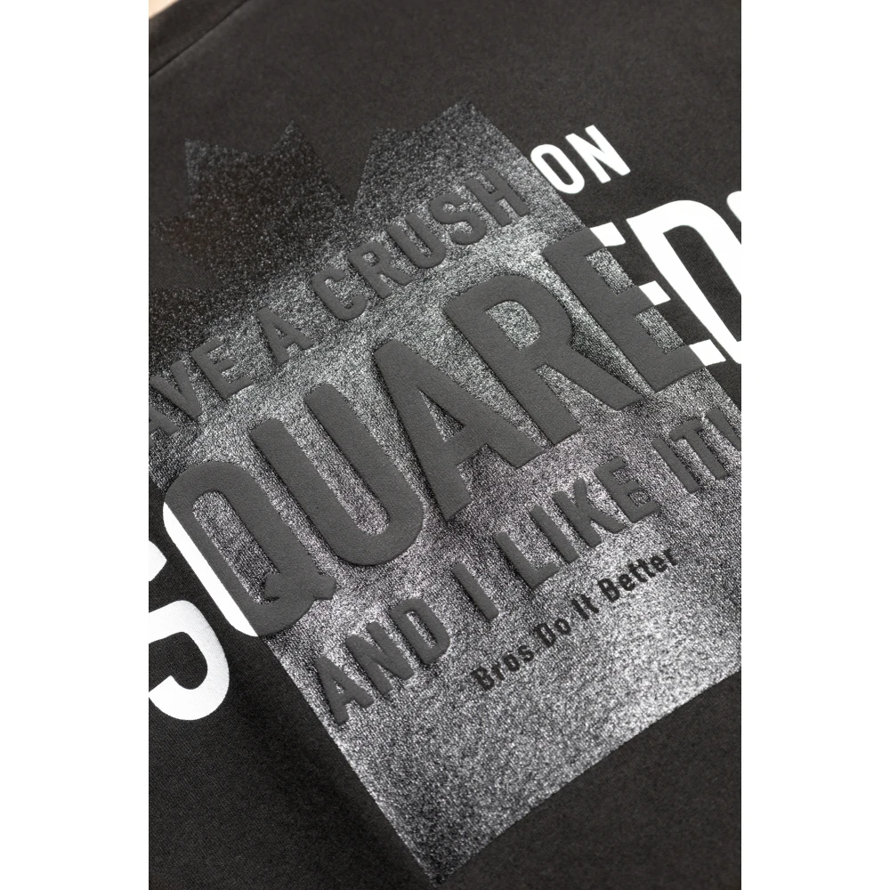 Dsquared2 T-shirt met logo Black Heren