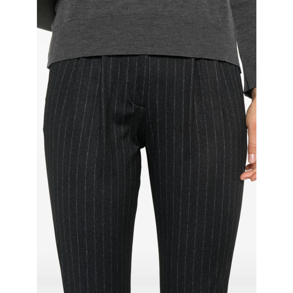 Herno Gestreepte broek voor heren Black Dames