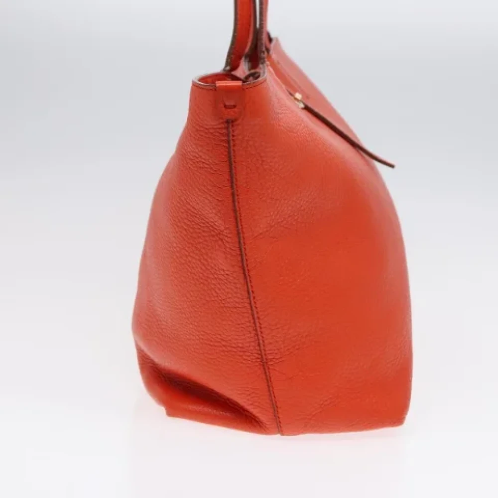 Salvatore Ferragamo Pre-owned Leather shoulder-bags Orange Dames