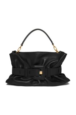 Anthem Draped Leather Shoulder Bag